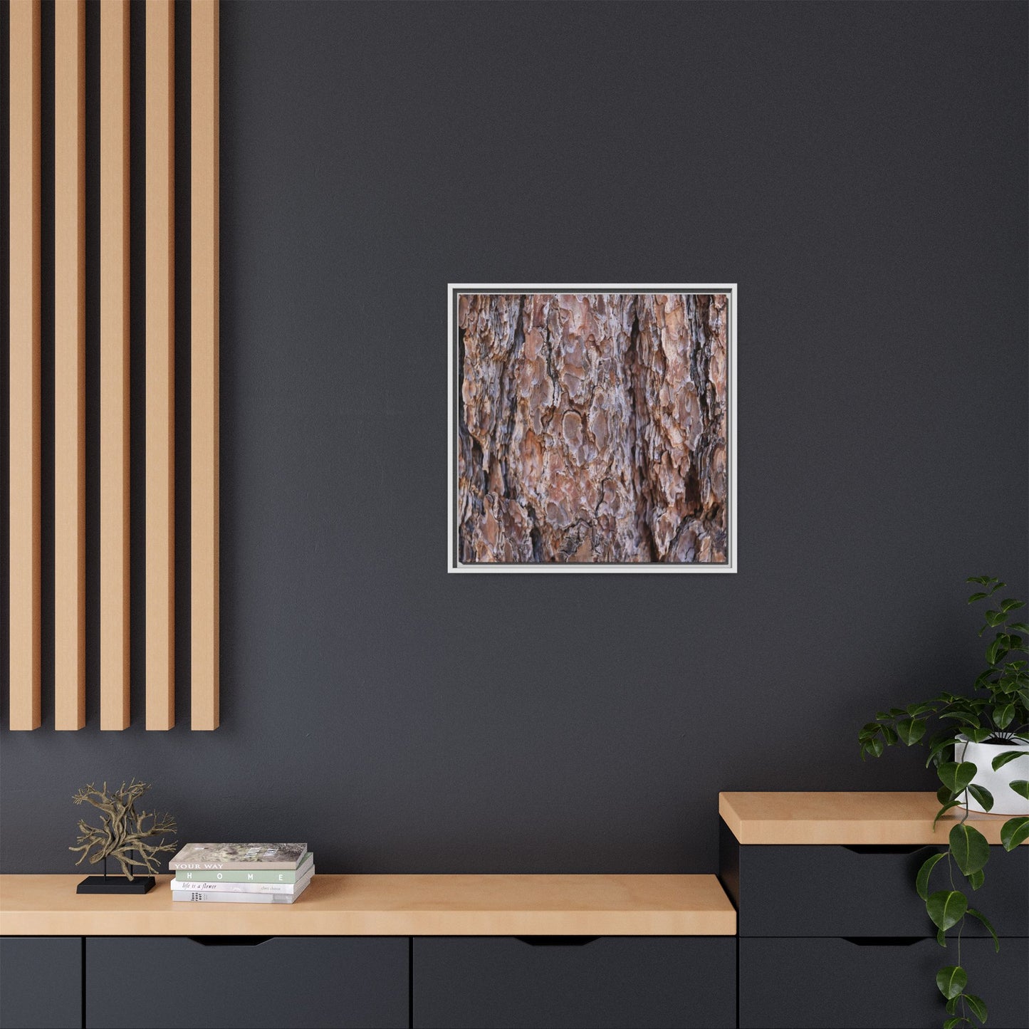 Woody Layers - Unique Stretched Canvas Wall Art