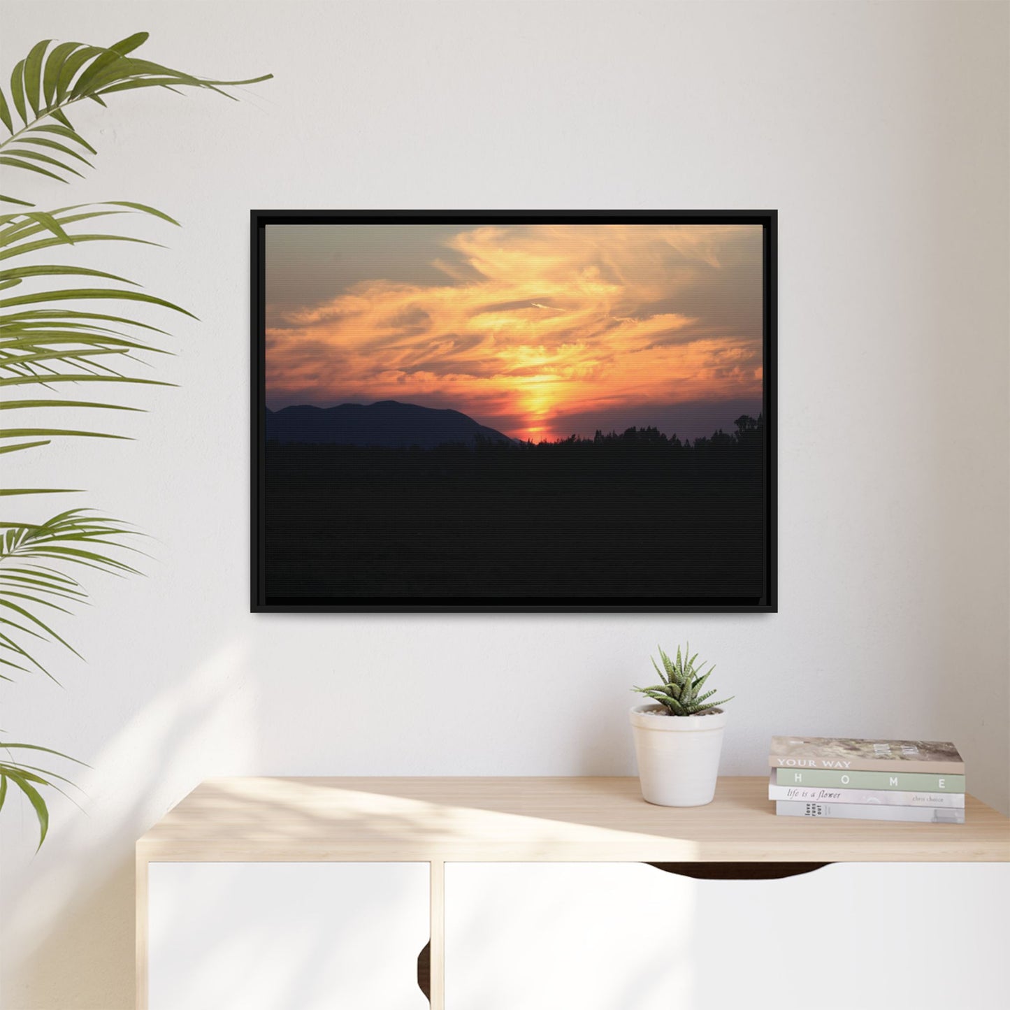 Gilded Horizon - Unique Stretched Canvas Wall Art