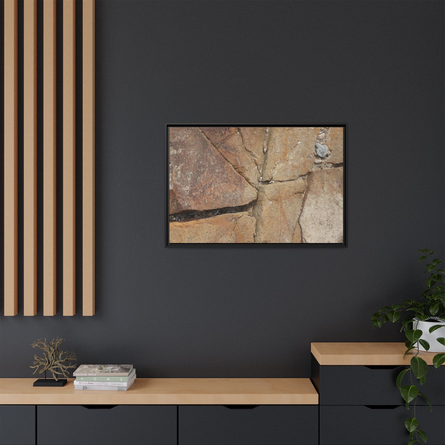 Rusty Crevices - Unique Stretched Canvas Wall Art