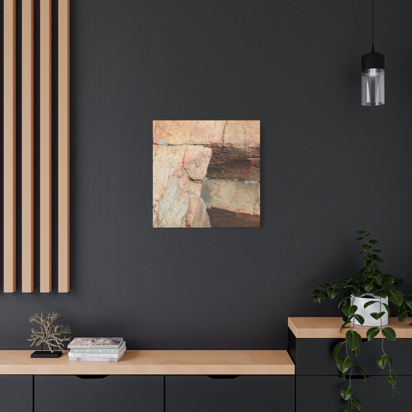 Layered Echoes - Unique Frameless Canvas Wall Art