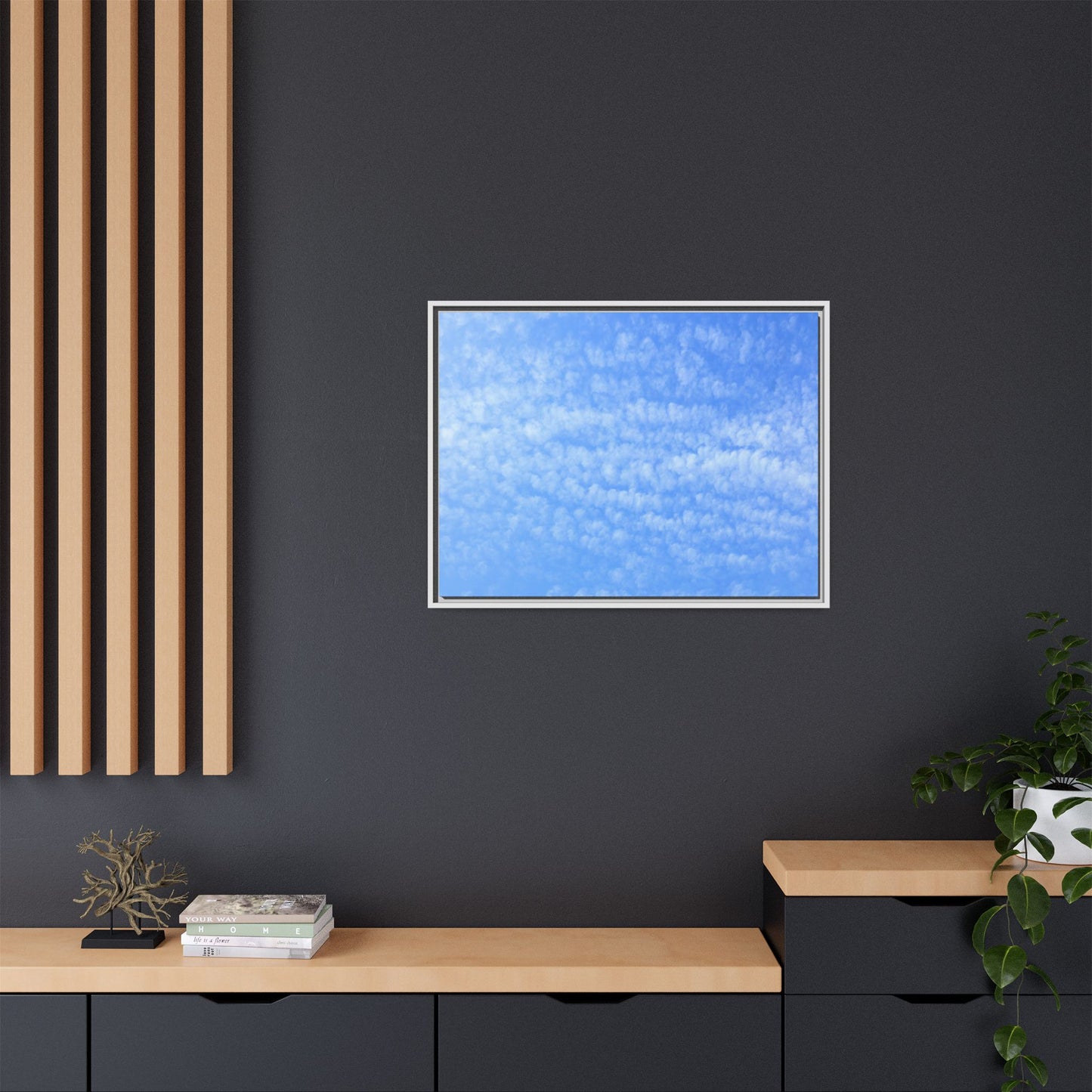 Wispy Blue Dreams - Unique Stretched Canvas Wall Art