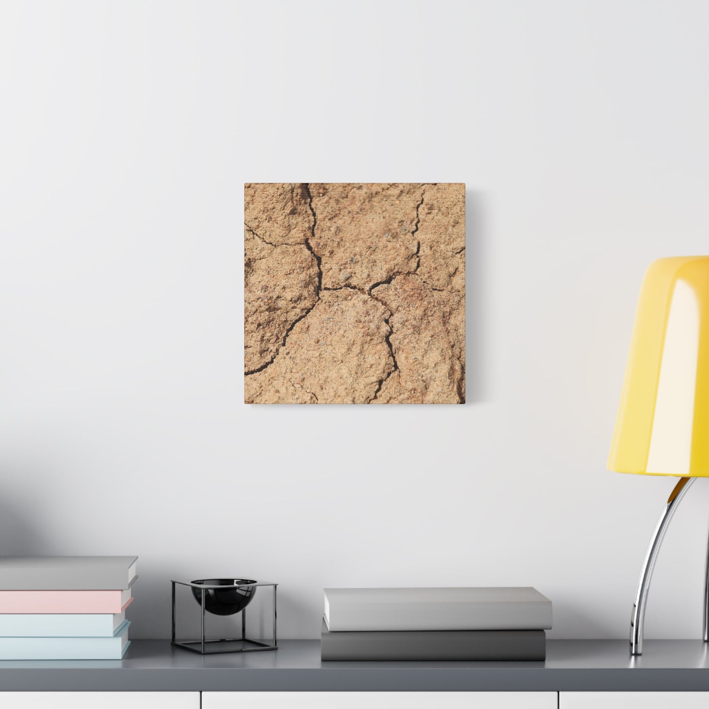 Cracked Earth's Lament - Unique Frameless Canvas Wall Art