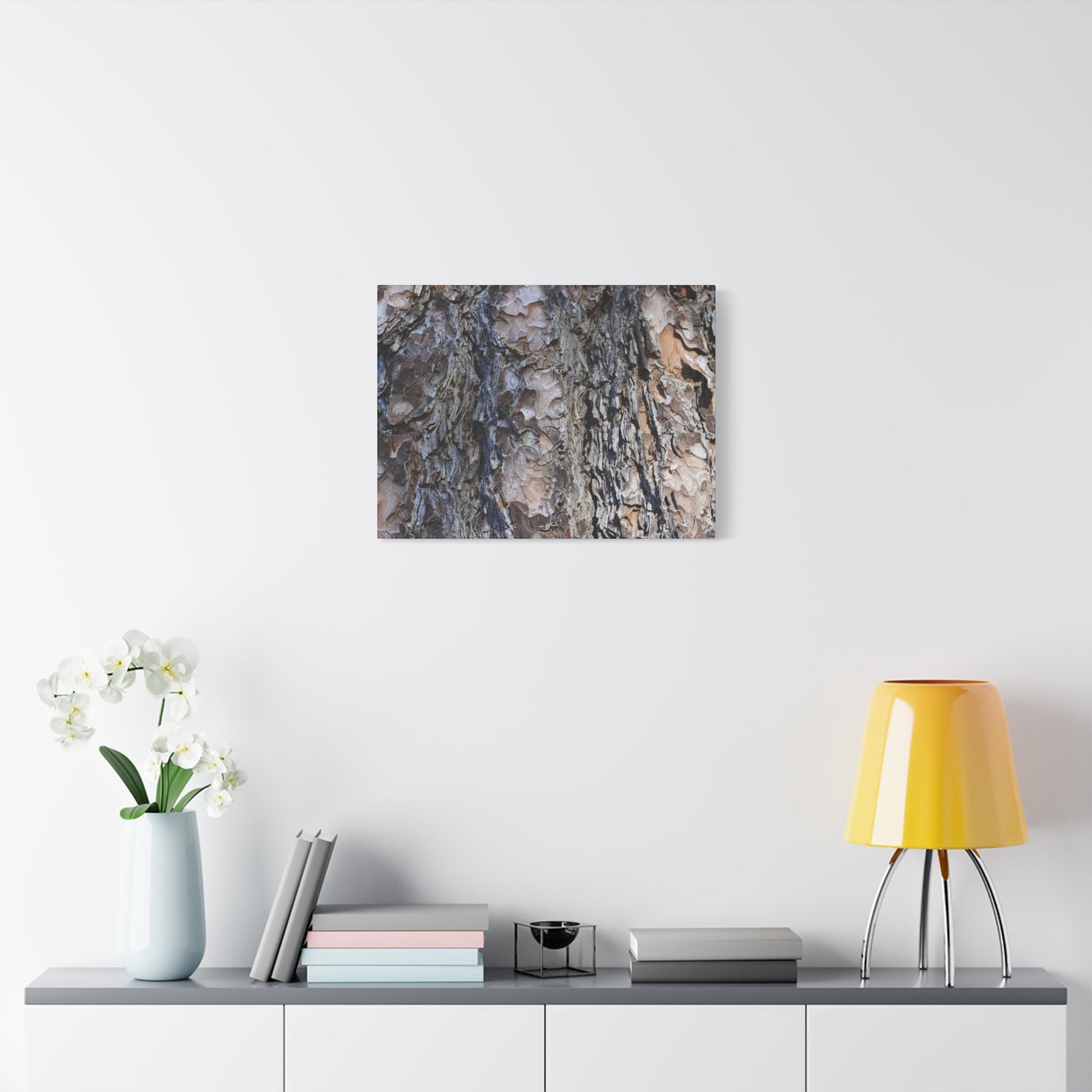 Bark's Rugged Symphony - Unique Frameless Canvas Wall Art