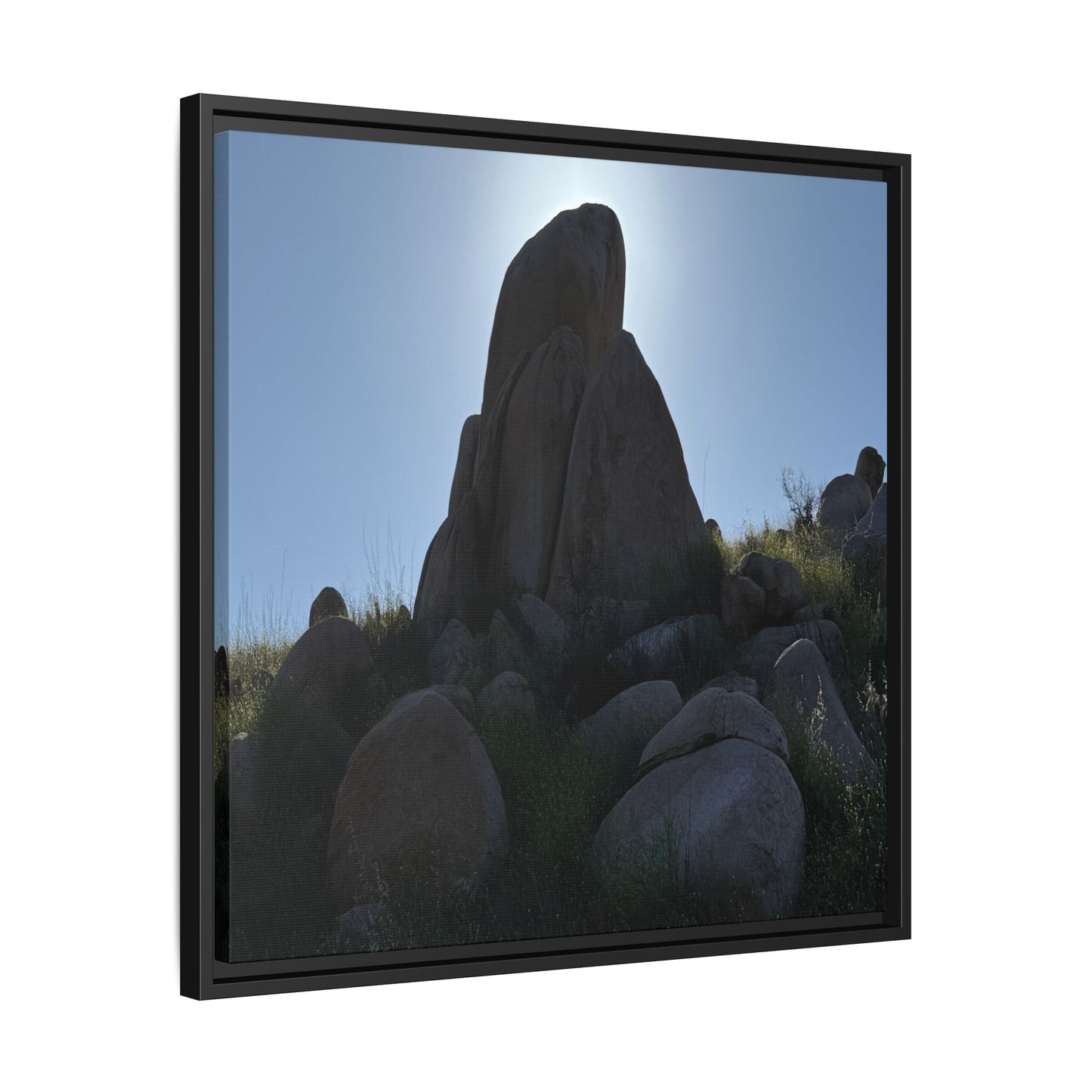 Boulder Silhouette - Unique Stretched Canvas Wall Art