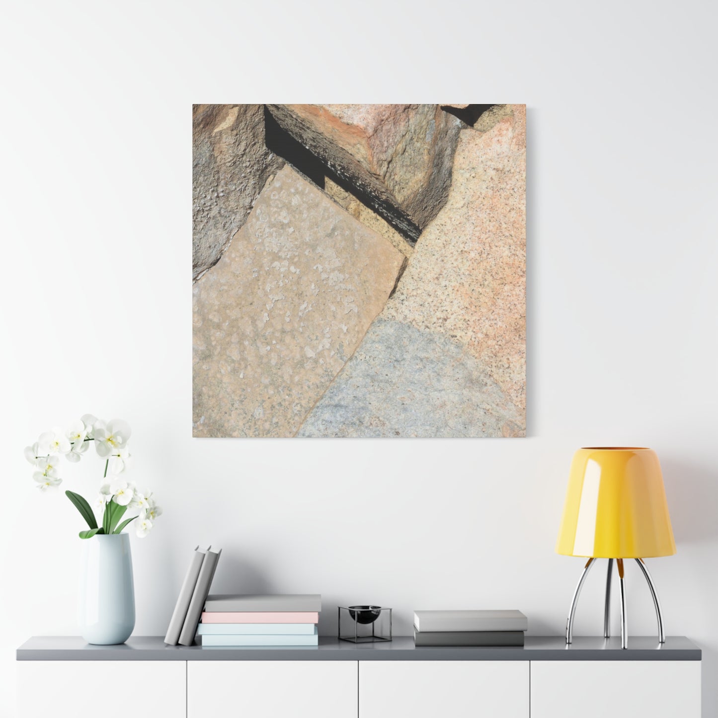 Stone Fragments - Unique Frameless Canvas Wall Art
