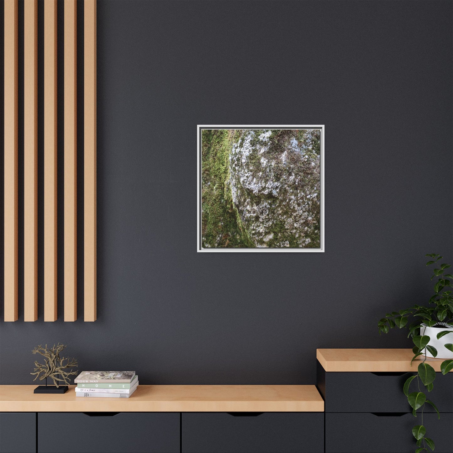 Lichen Landscape - Unique Stretched Canvas Wall Art