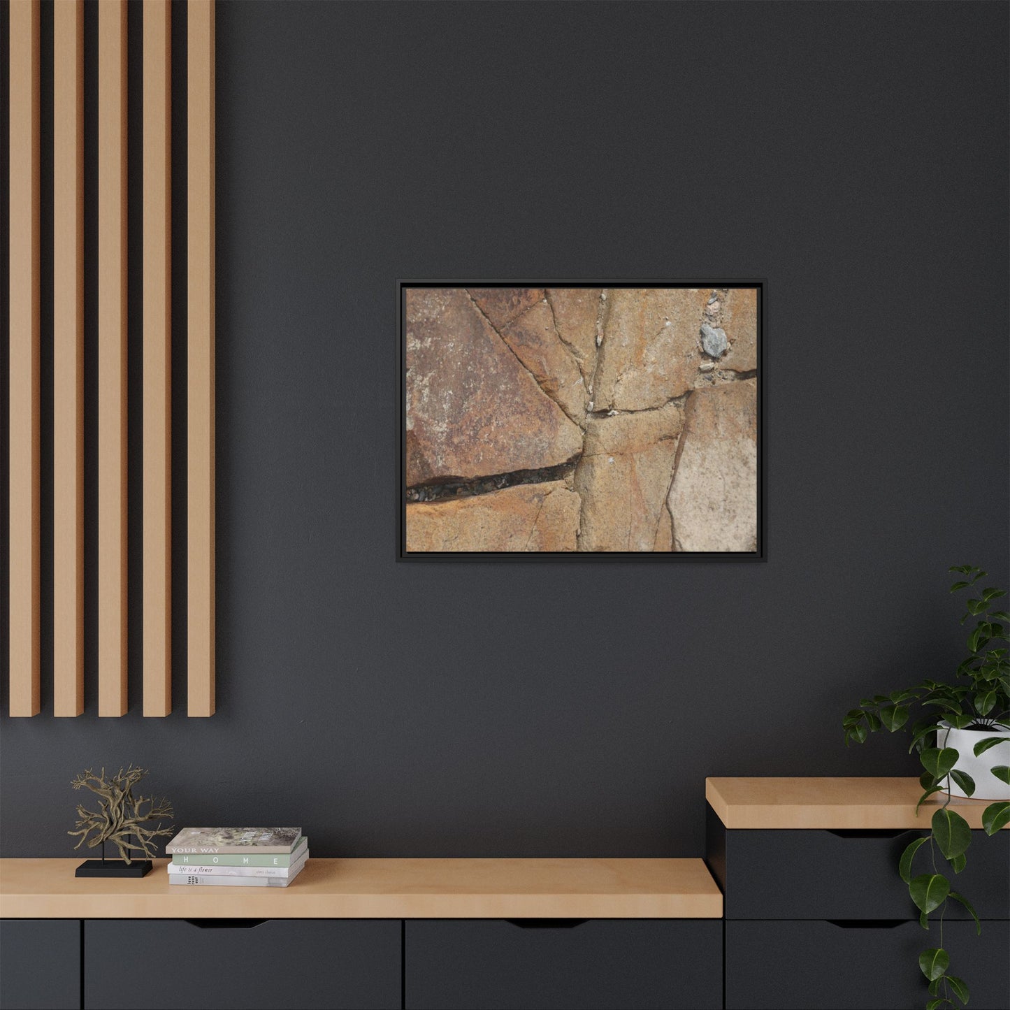 Rusty Crevices - Unique Stretched Canvas Wall Art