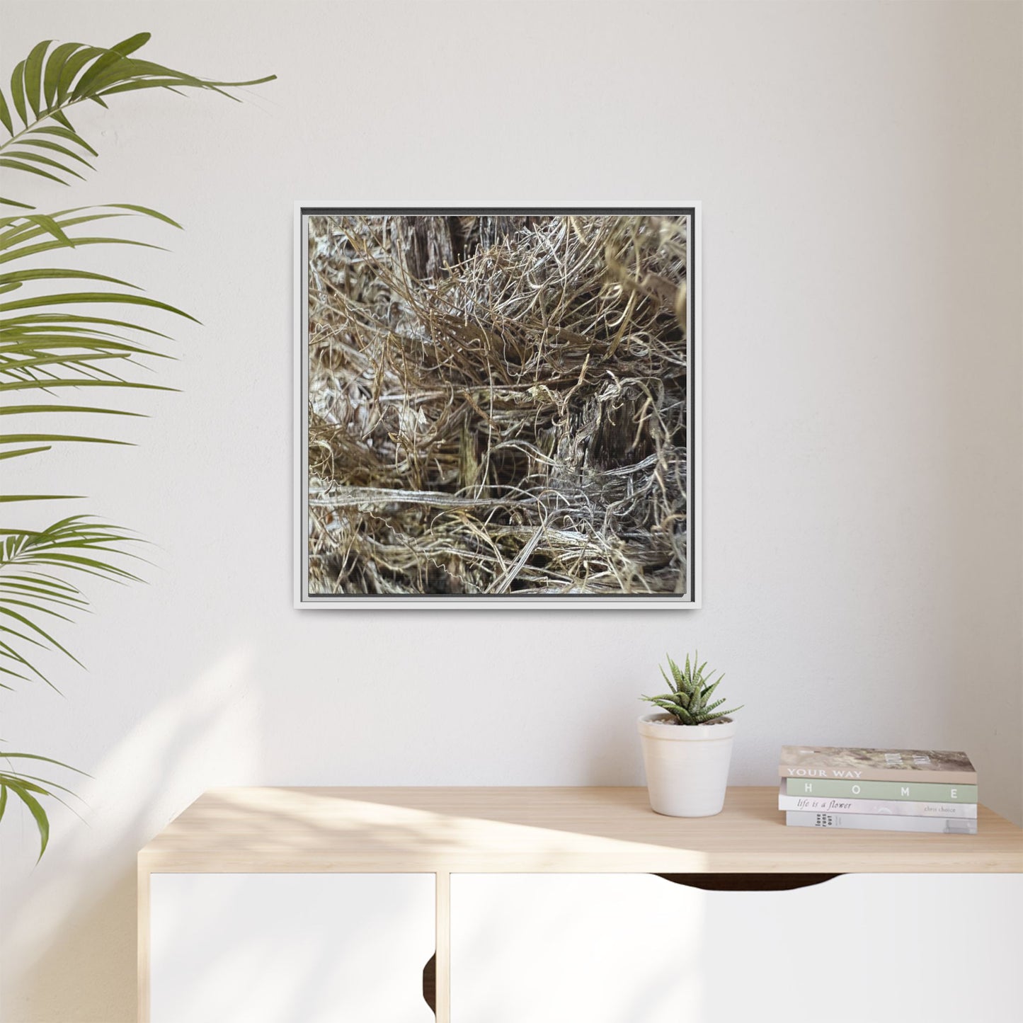 Tangled Whispers of Autumn - Unique Stretched Canvas Wall Art
