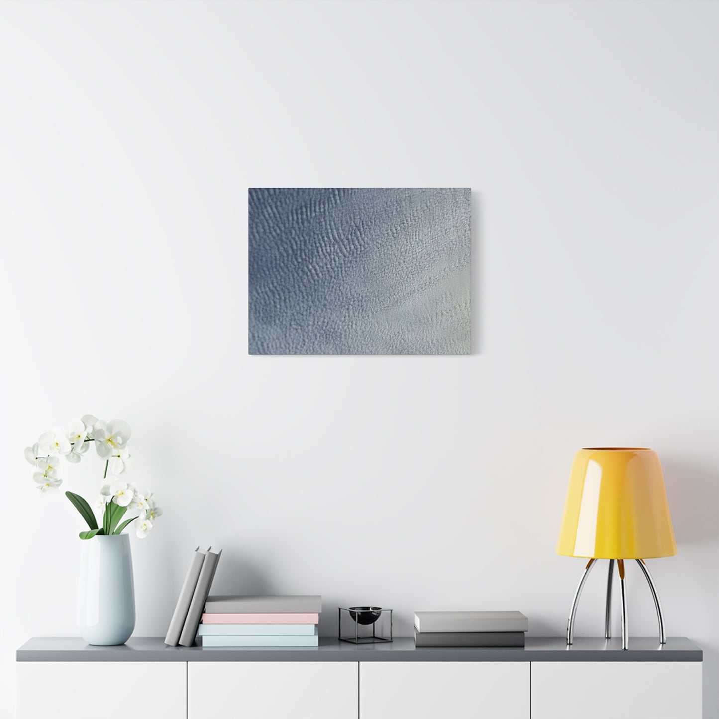 Undulating Whispers of Cerulean - Unique Frameless Canvas Wall Art