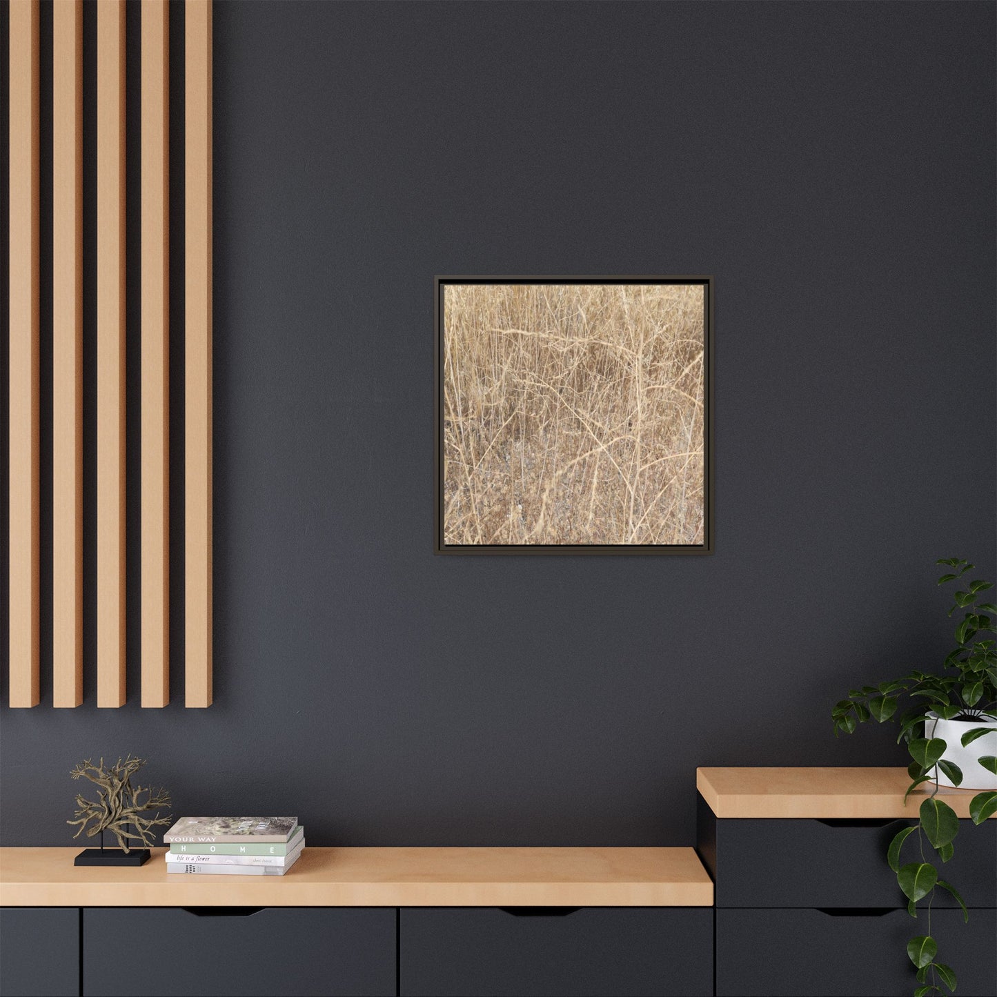 Golden Stalks - Unique Stretched Canvas Wall Art
