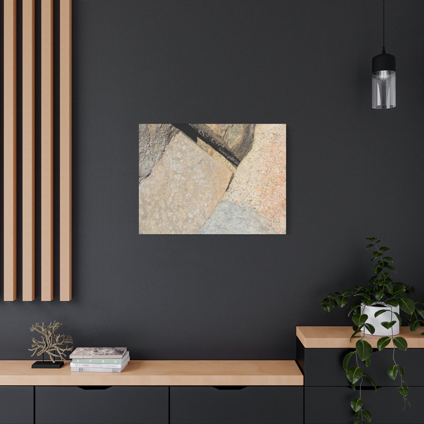 Stone Fragments - Unique Frameless Canvas Wall Art