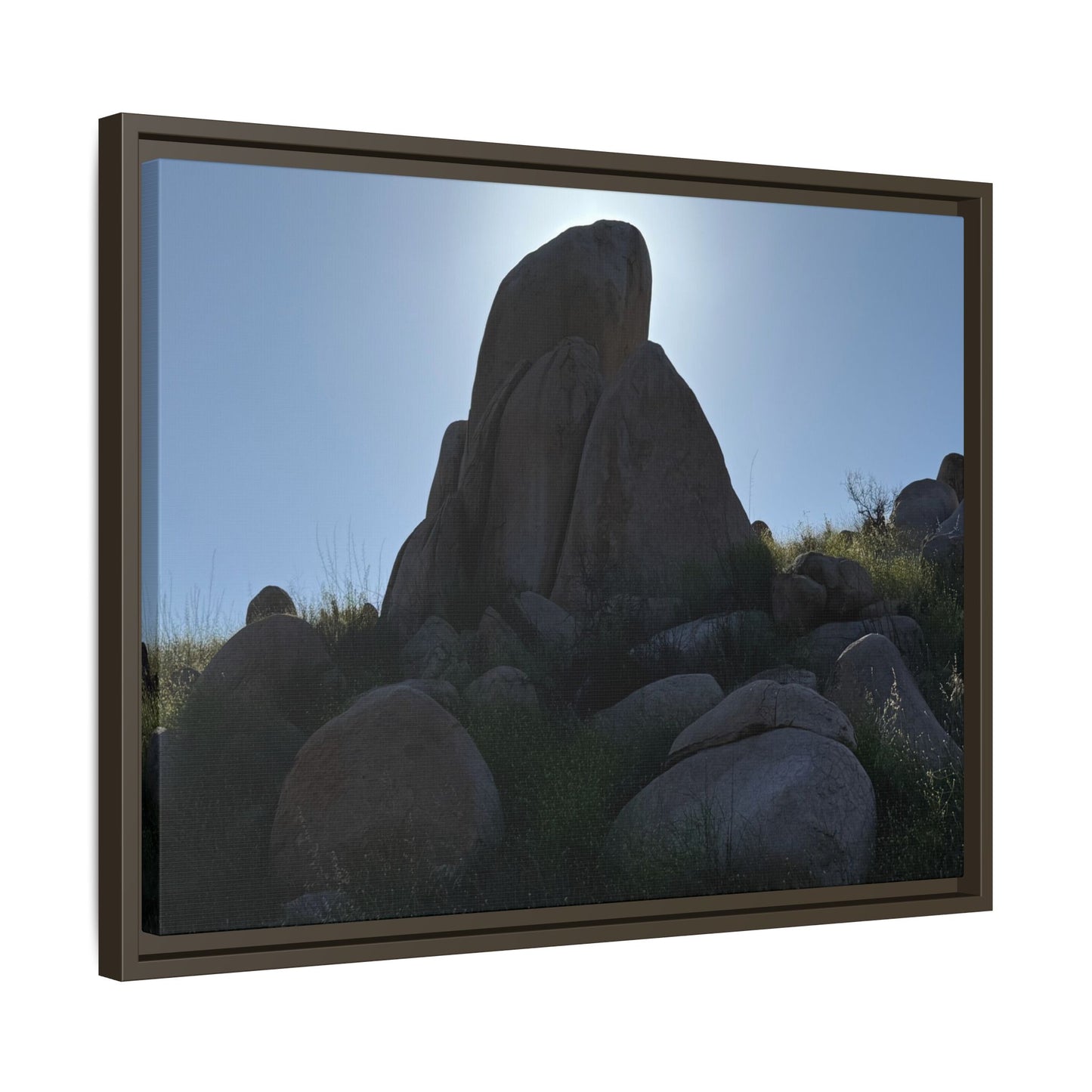 Boulder Silhouette - Unique Stretched Canvas Wall Art