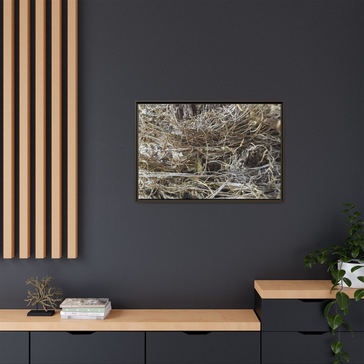 Tangled Whispers of Autumn - Unique Stretched Canvas Wall Art