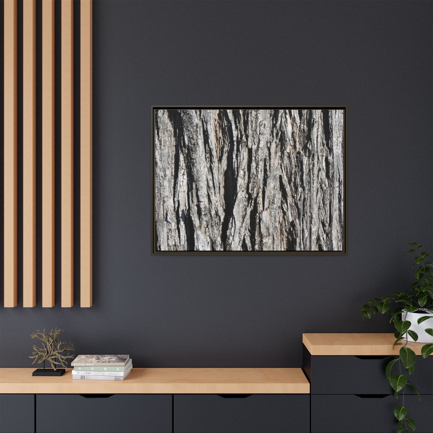 Bark Lines - Unique Stretched Canvas Wall Art