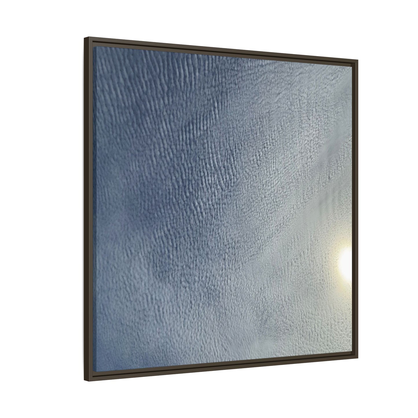 Undulating Whispers of Cerulean Stillness - Unique Stretched Canvas Wall Art