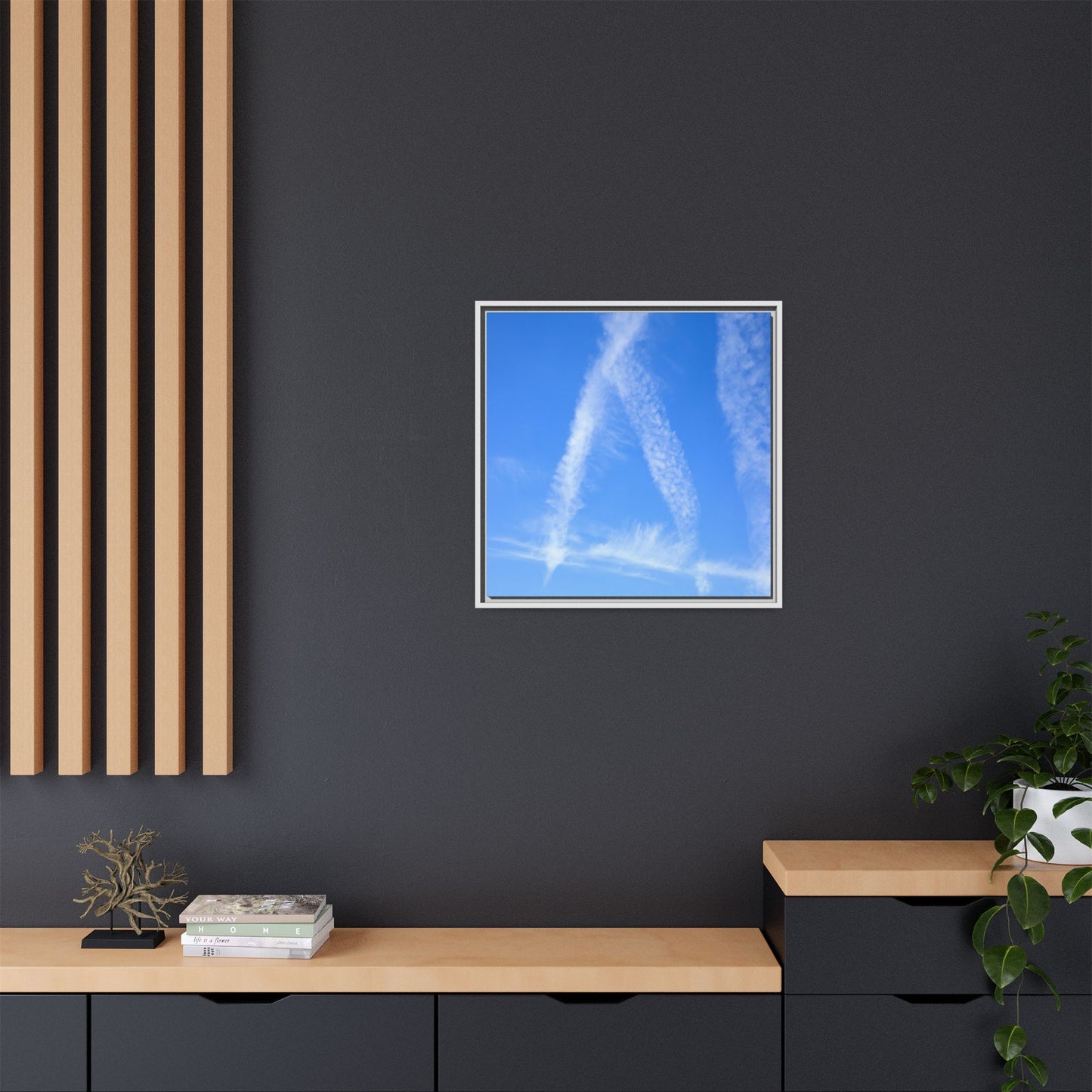 Skyward Whispers - Unique Stretched Canvas Wall Art