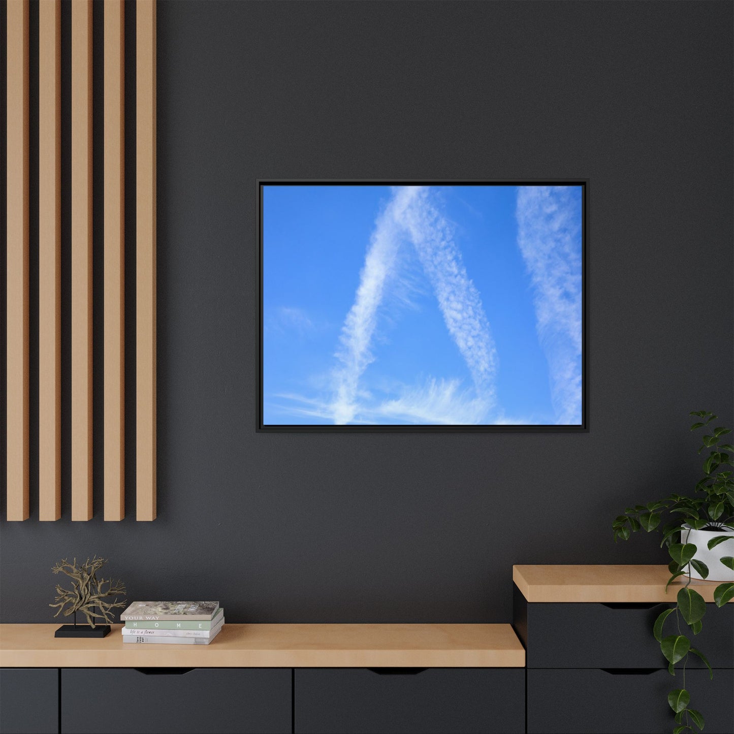 Skyward Whispers - Unique Stretched Canvas Wall Art