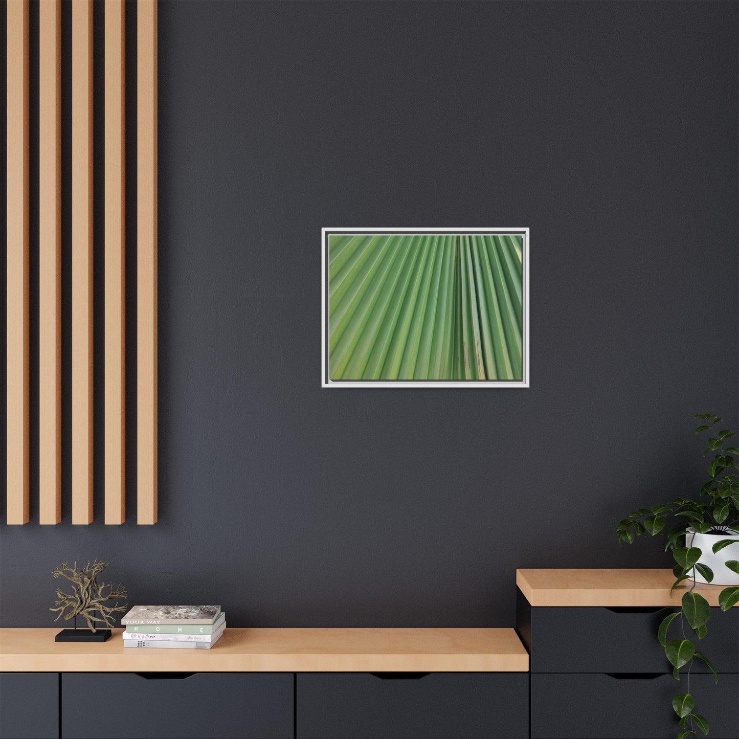 Emerald Rays - Unique Stretched Canvas Wall Art