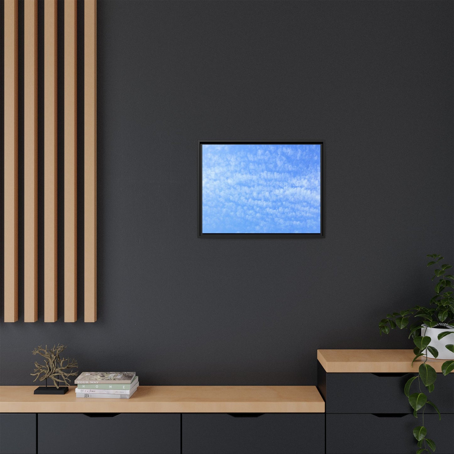 Wispy Blue Dreams - Unique Stretched Canvas Wall Art
