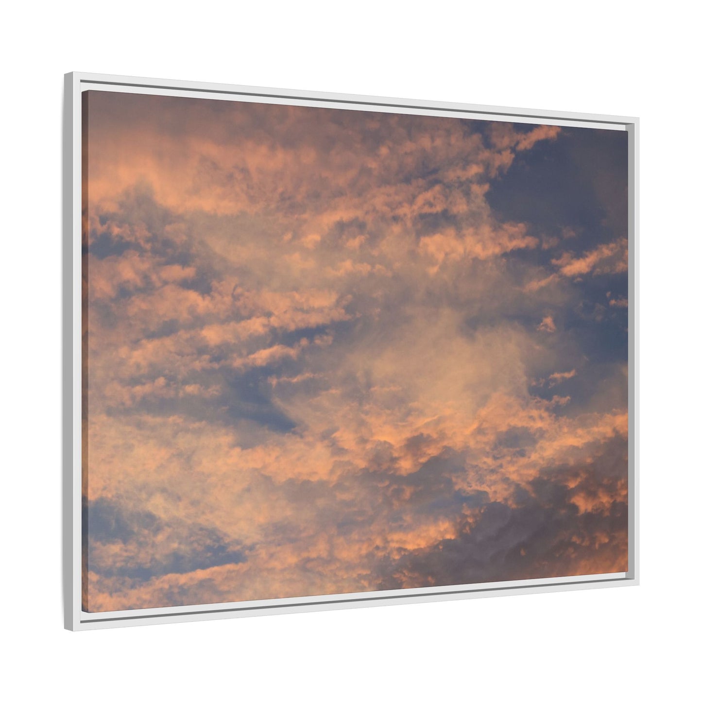 Sunset's Ethereal Canvas - Unique Stretched Canvas Wall Art