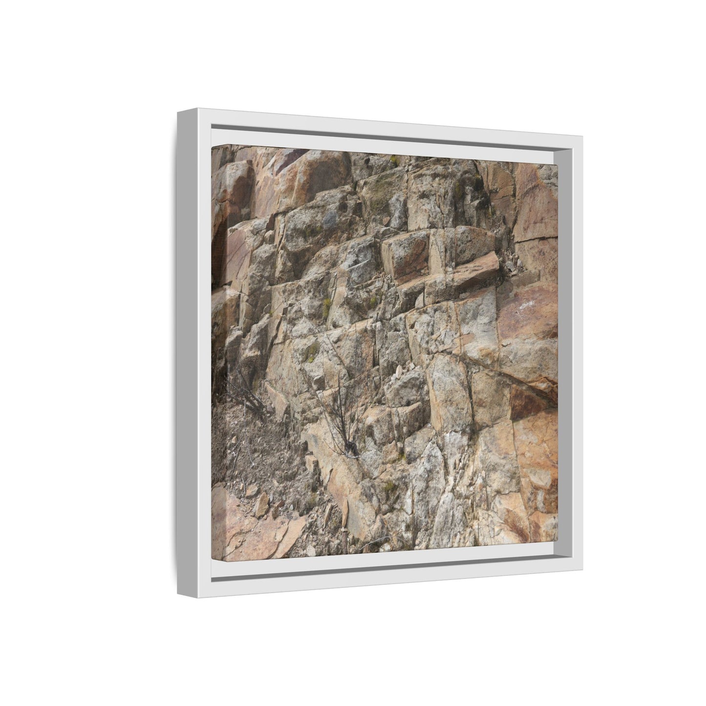 Stone's Silent Story - Unique Stretched Canvas Wall Art
