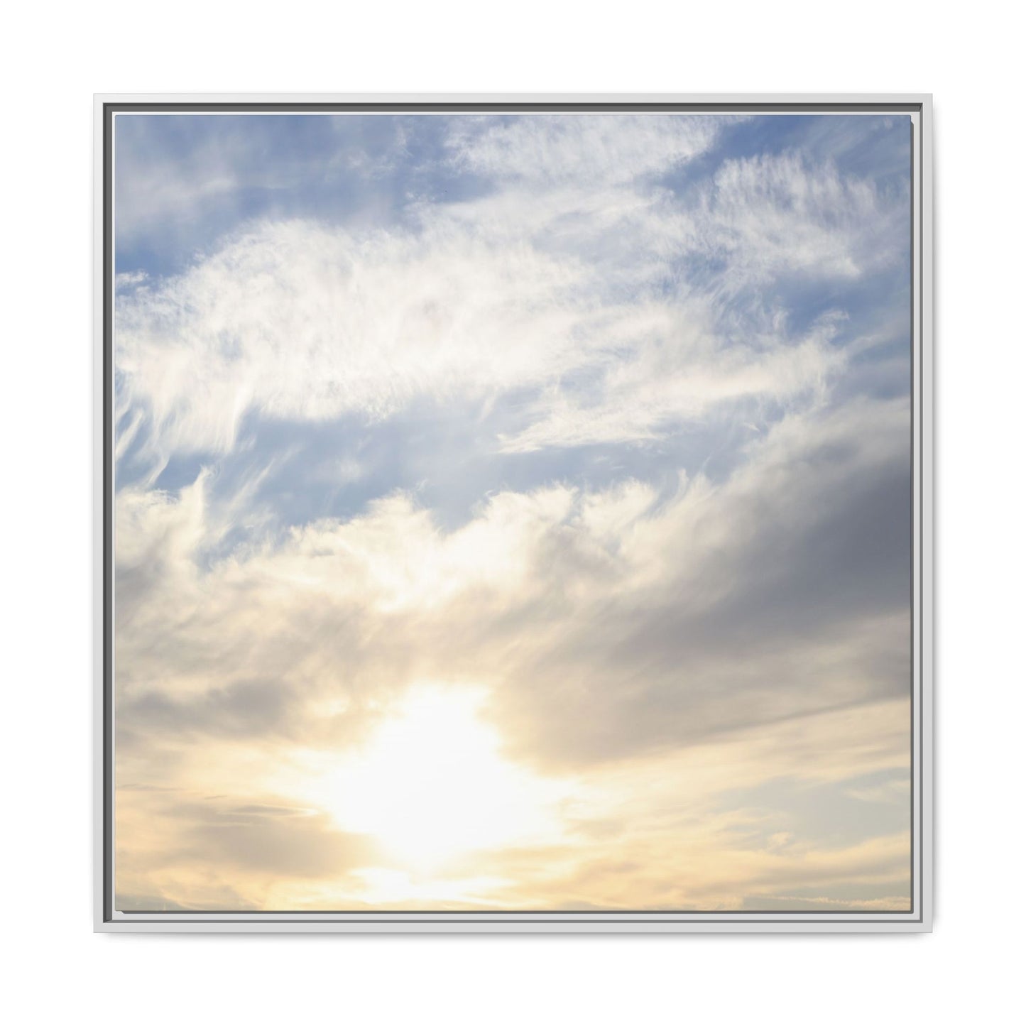 Sky's Ethereal Whisper - Unique Stretched Canvas Wall Art