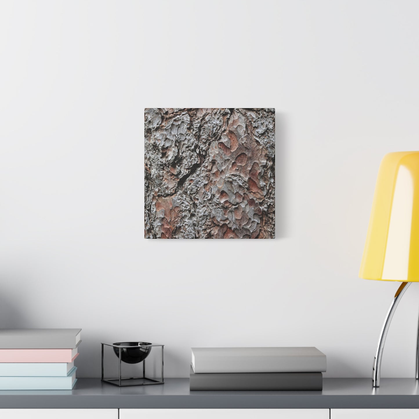 Textured Whispers of Bark - Unique Frameless Canvas Wall Art