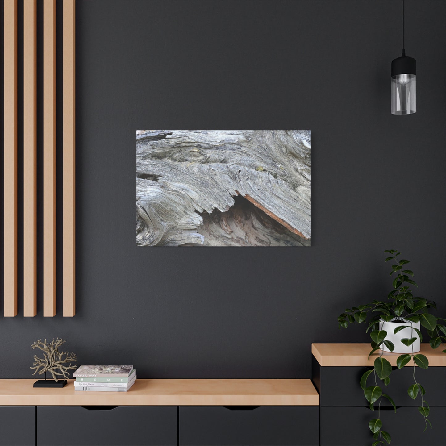 Whispers of Ancient Wood - Unique Frameless Canvas Wall Art