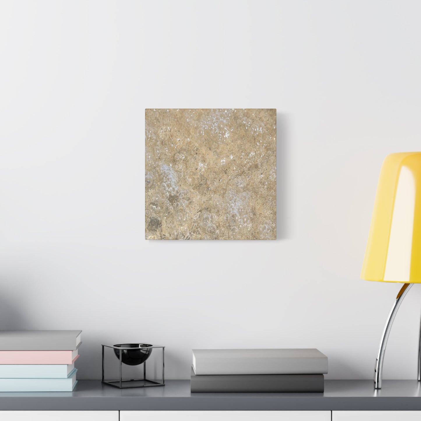 Bubbles in Sand - Unique Frameless Canvas Wall Art