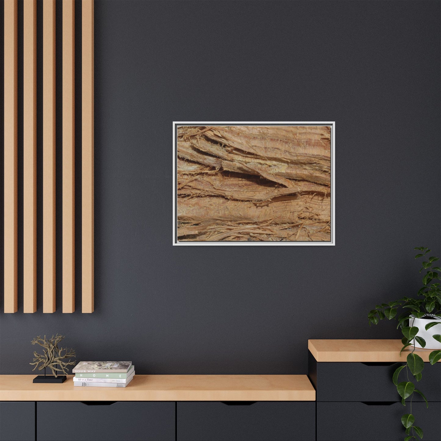 Splintered Bark - Unique Stretched Canvas Wall Art