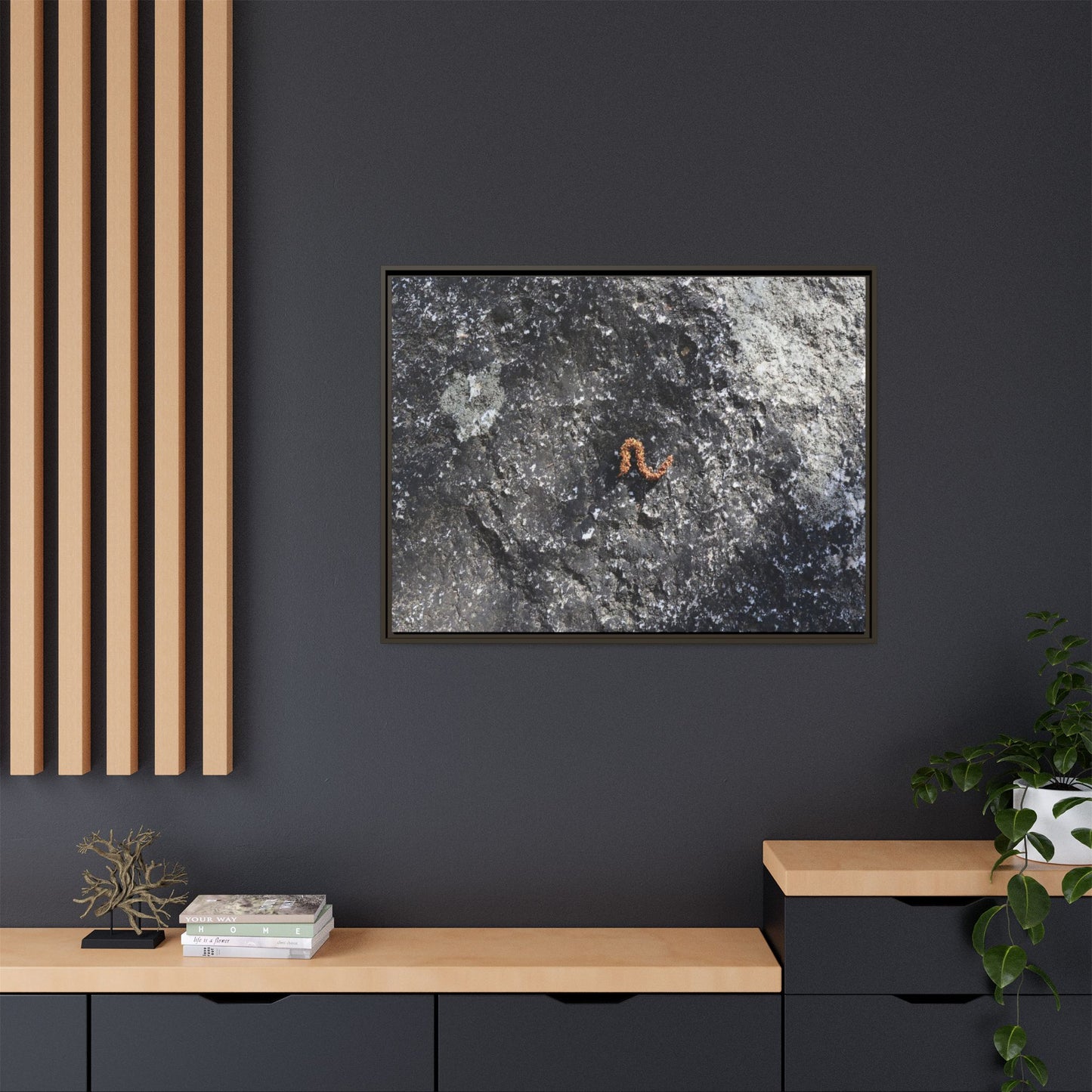 Volcanic Ash and Copper - Unique Stretched Canvas Wall Art