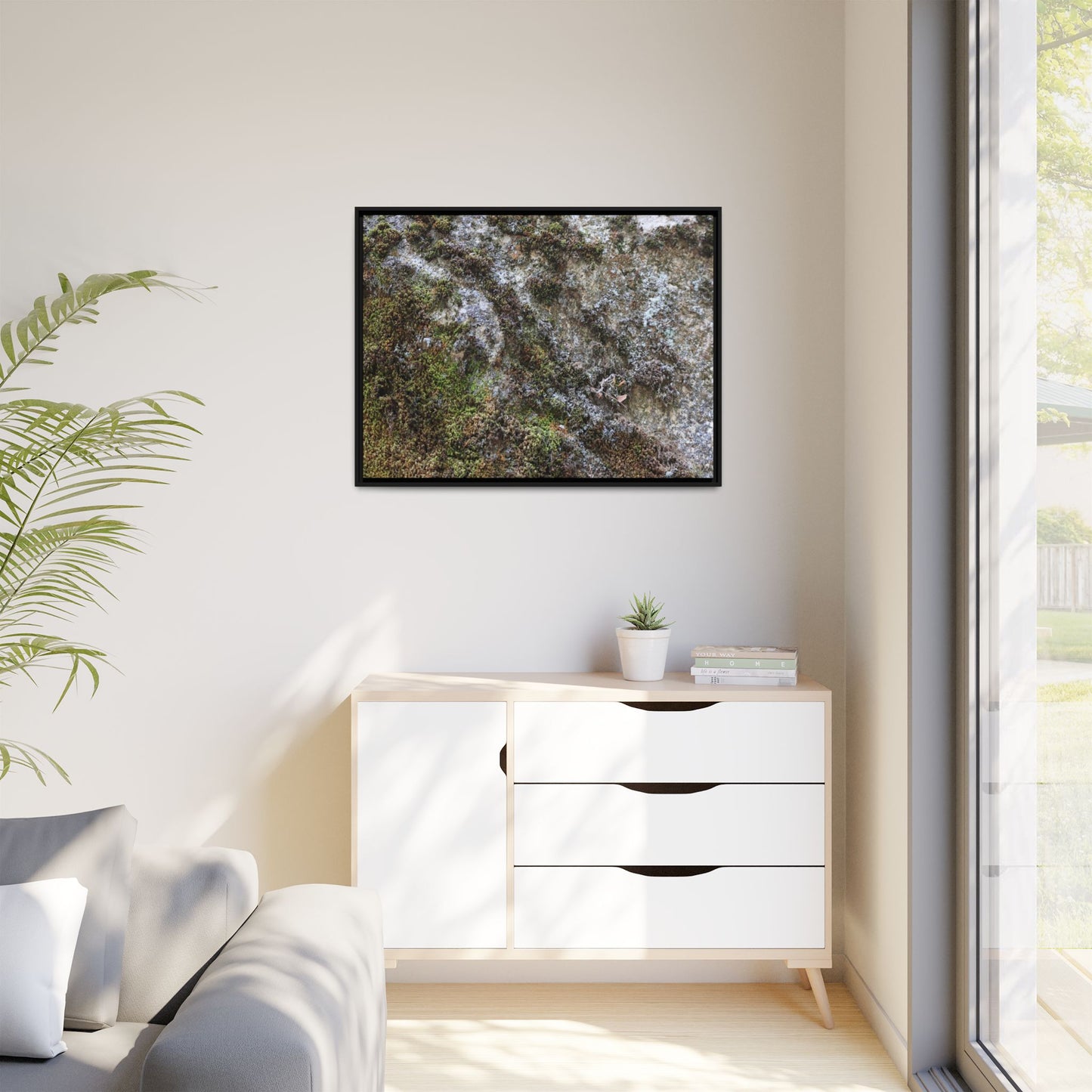 Mossy Whispers - Unique Stretched Canvas Wall Art