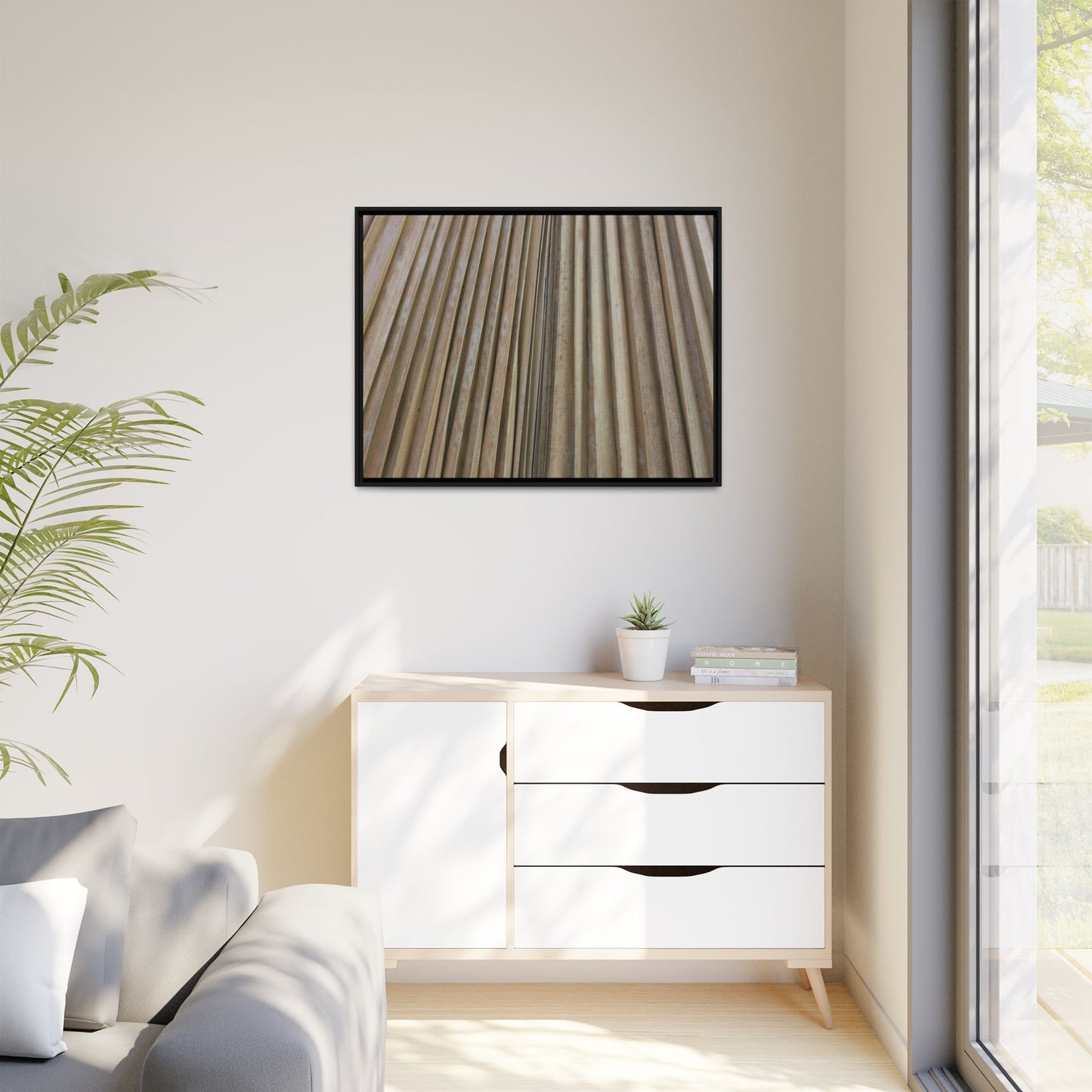 Wooden Whispers - Unique Stretched Canvas Wall Art
