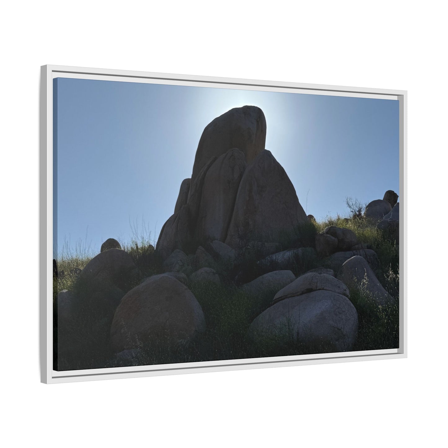 Boulder Silhouette - Unique Stretched Canvas Wall Art