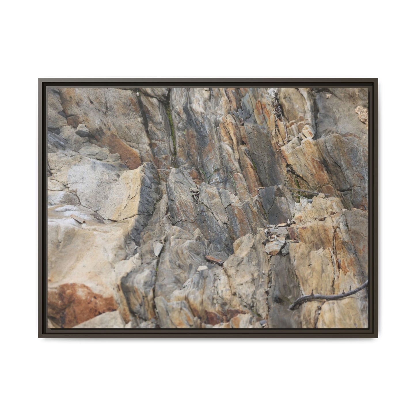 Stone's Silent Symphony - Unique Stretched Canvas Wall Art