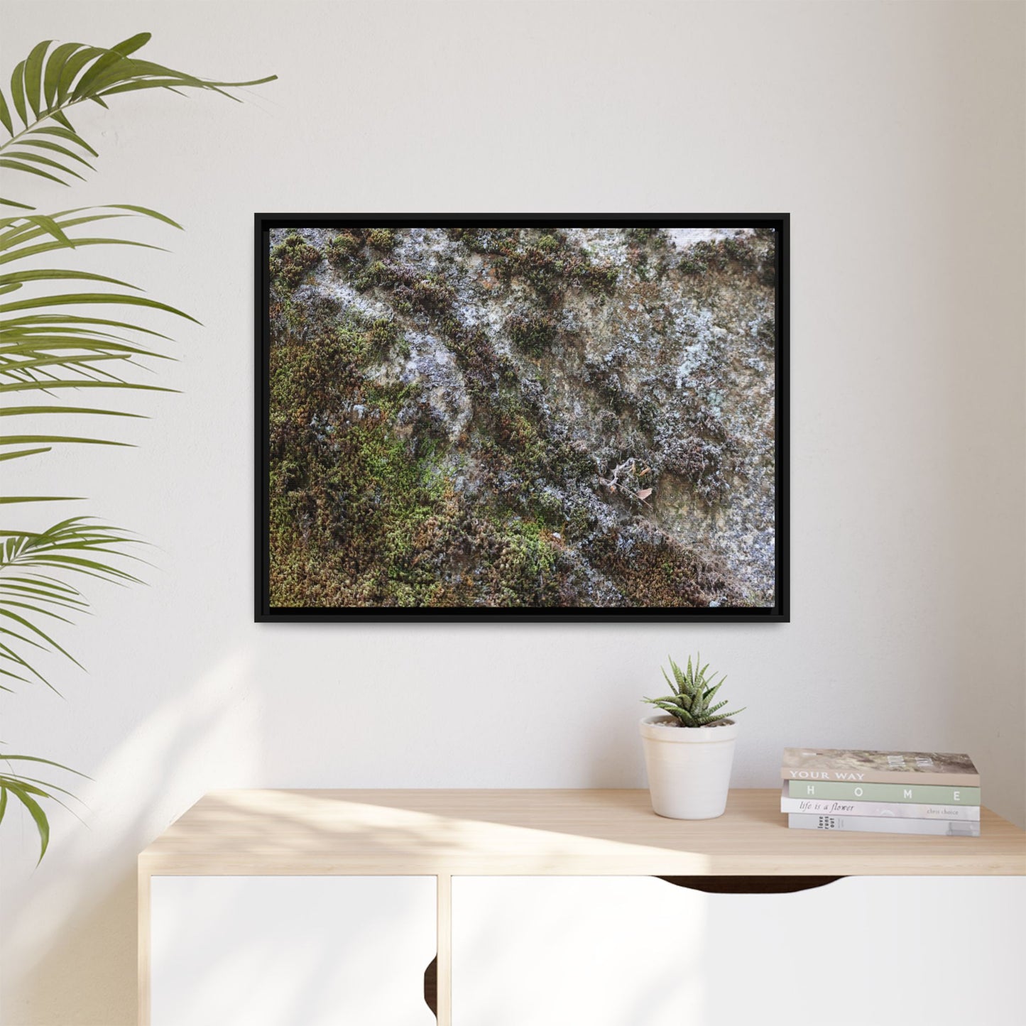 Mossy Whispers - Unique Stretched Canvas Wall Art