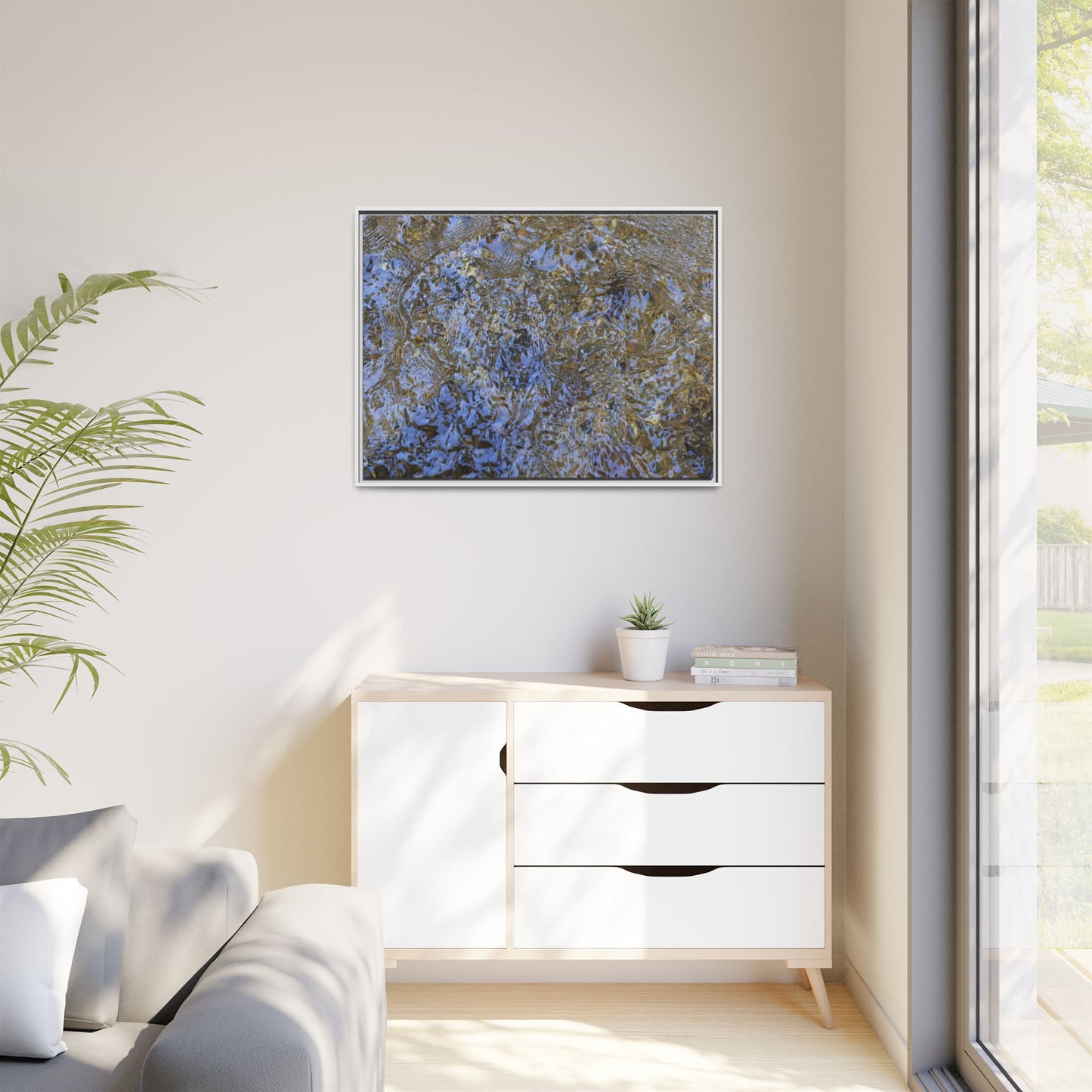 Aquatic Reflections - Unique Stretched Canvas Wall Art
