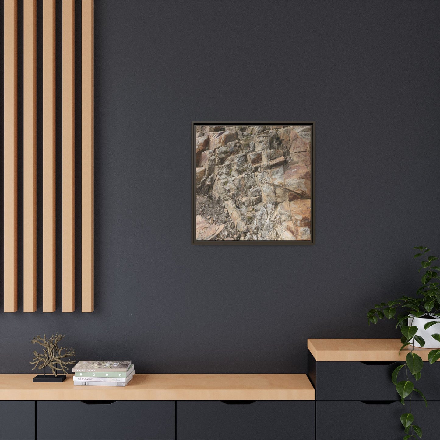 Stone's Silent Story - Unique Stretched Canvas Wall Art