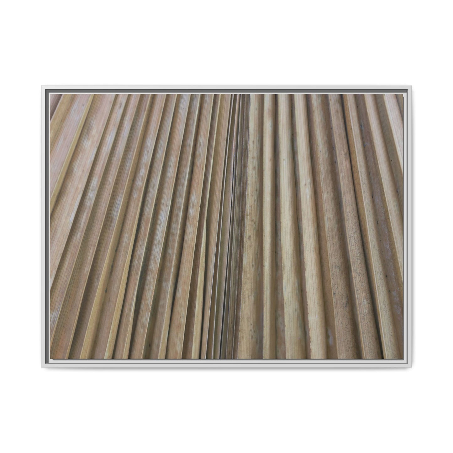 Wooden Whispers - Unique Stretched Canvas Wall Art