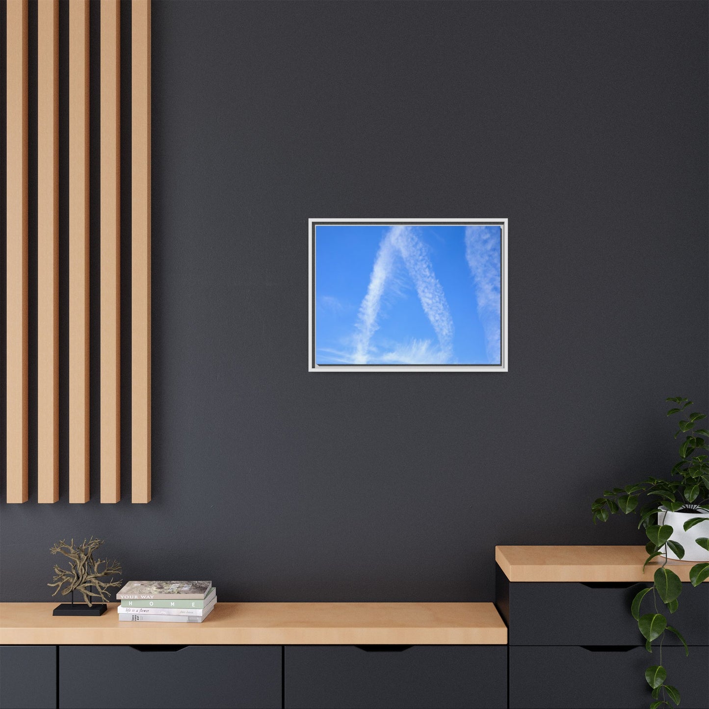 Skyward Whispers - Unique Stretched Canvas Wall Art