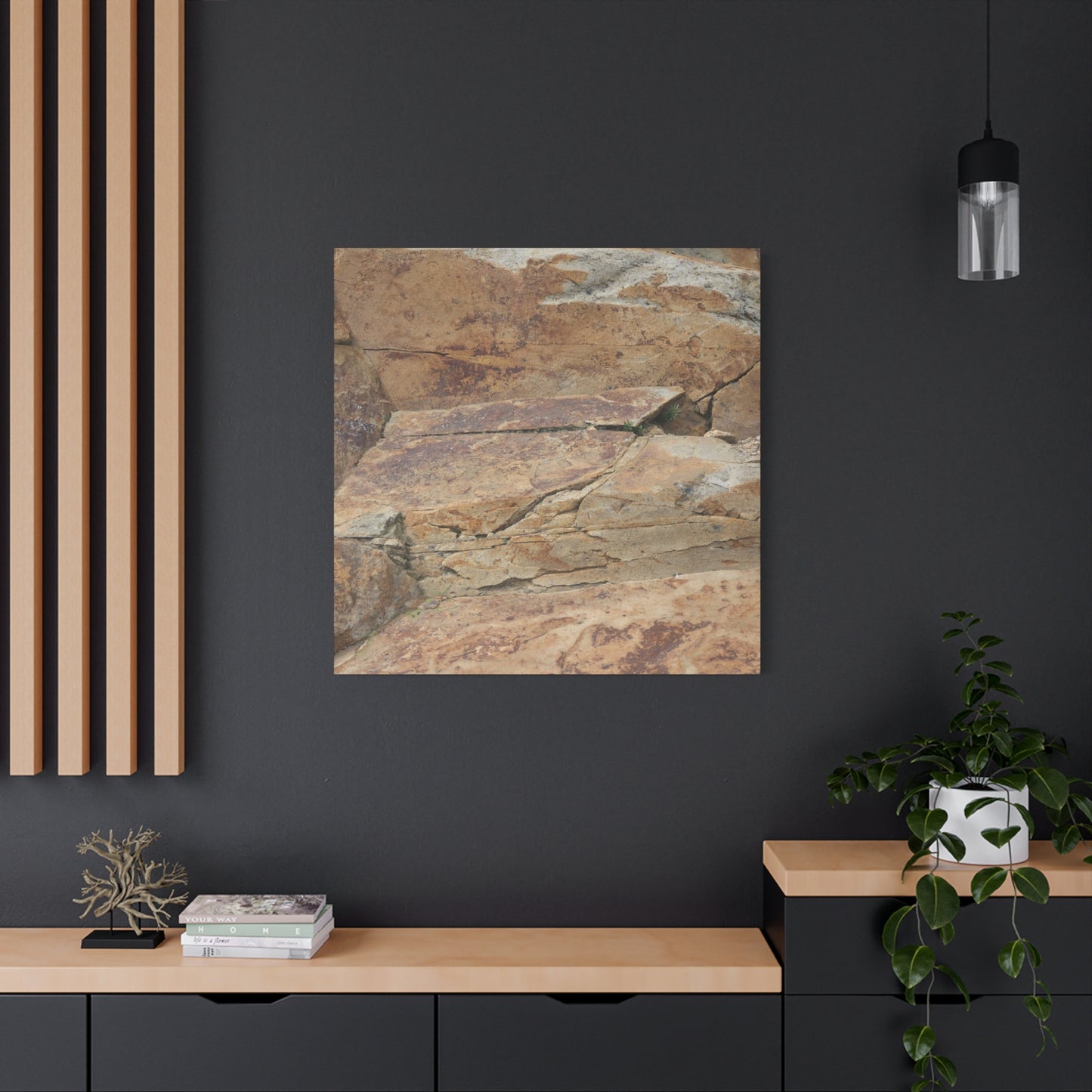 Rocky Terrain - Unique Frameless Canvas Wall Art