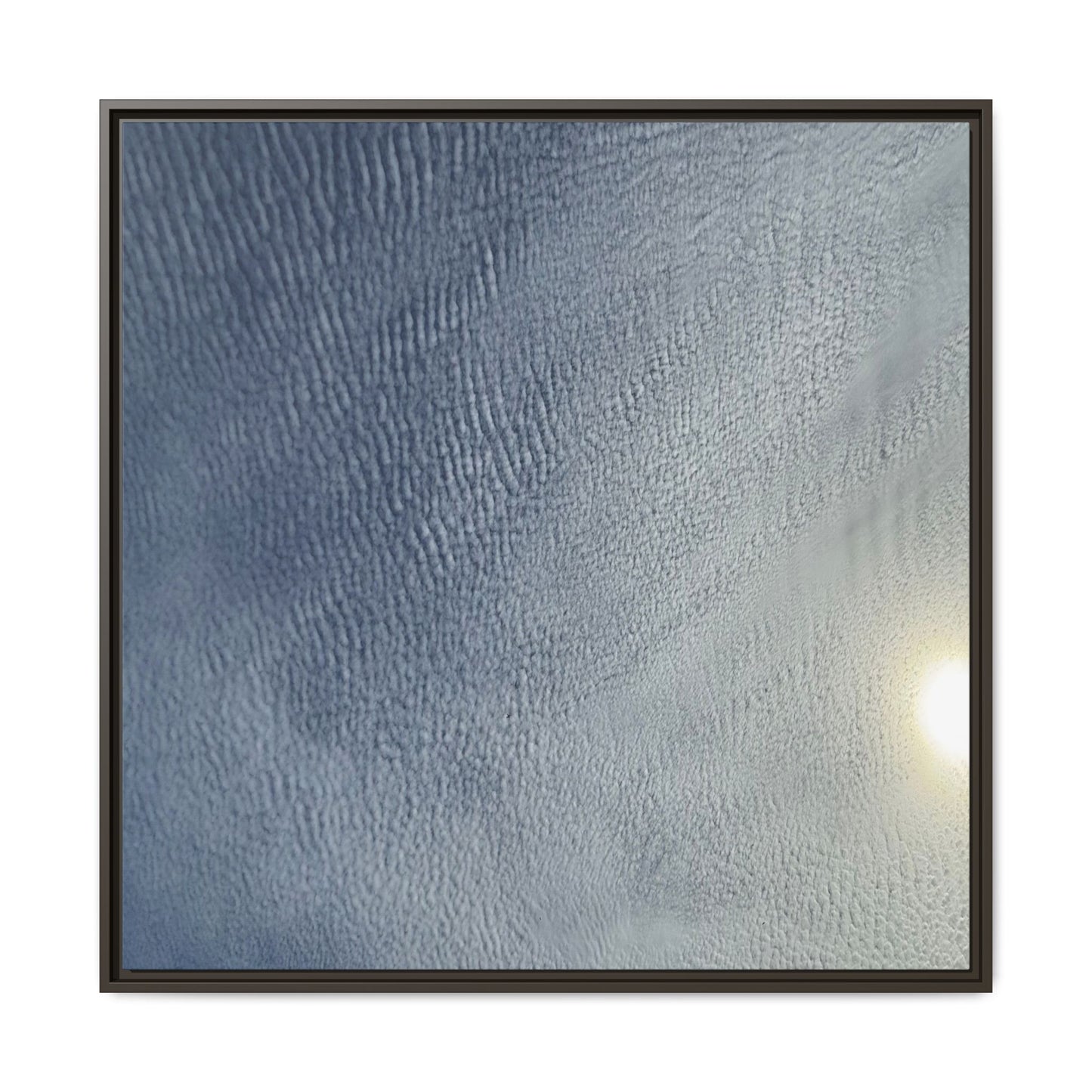 Undulating Whispers of Cerulean Stillness - Unique Stretched Canvas Wall Art
