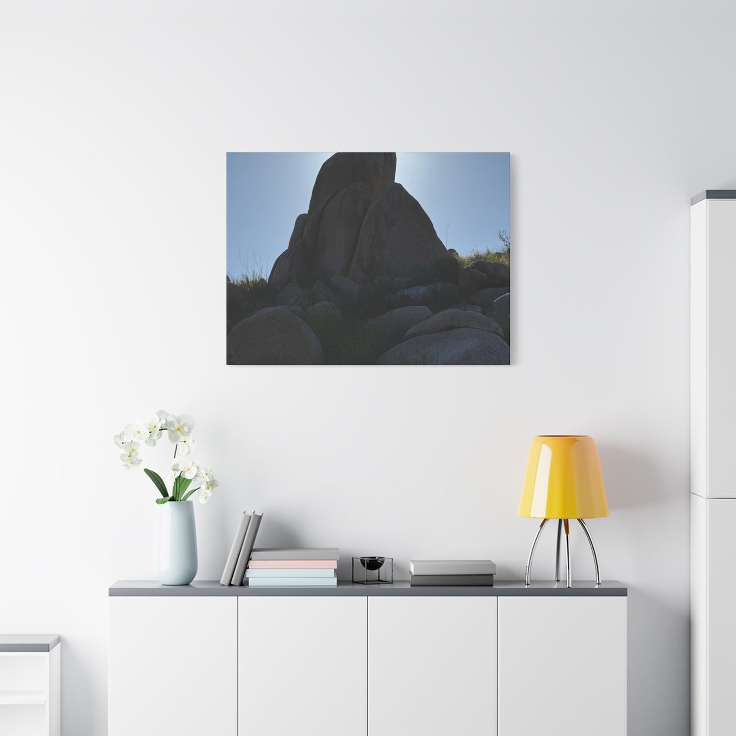Rocks of Solitude - Unique Frameless Canvas Wall Art