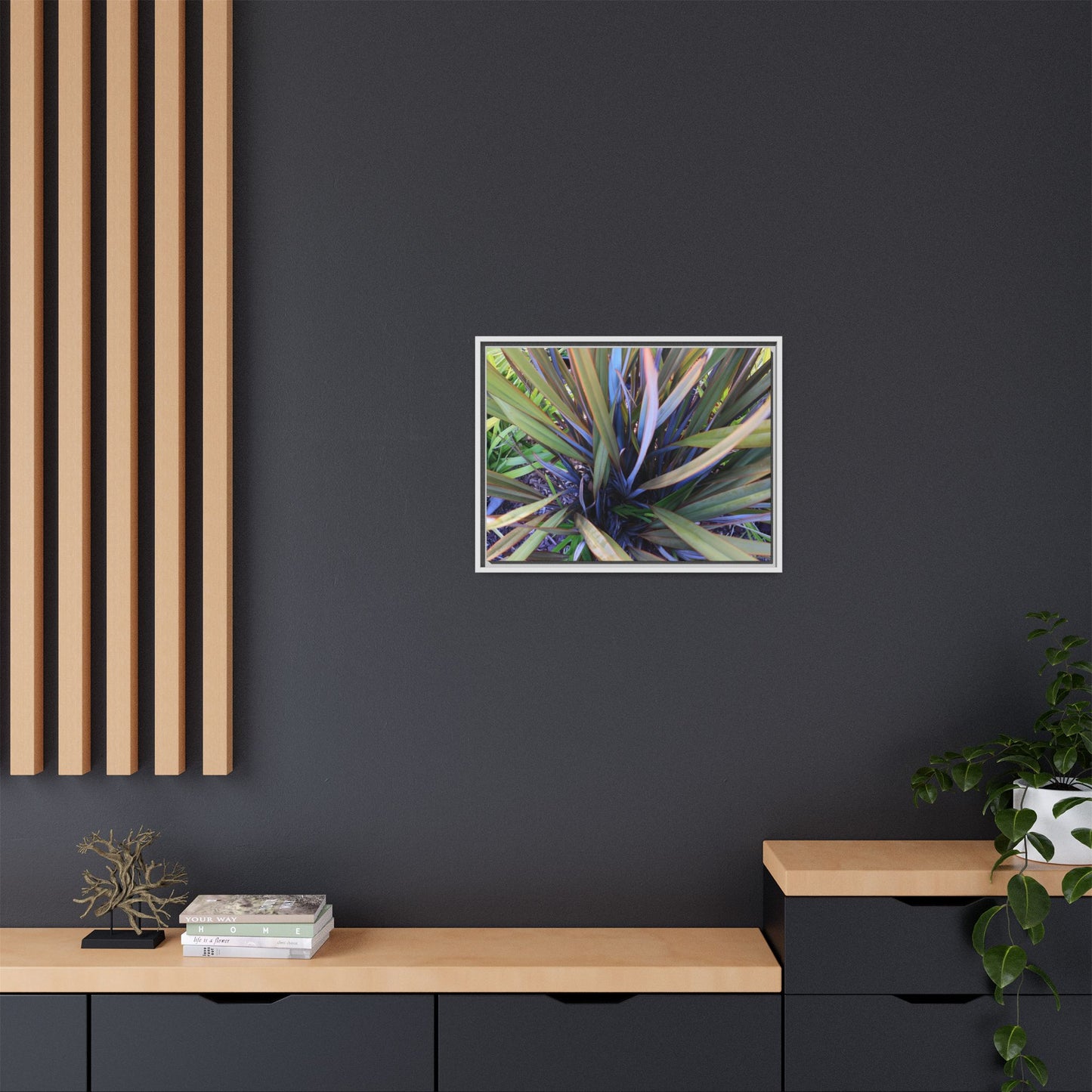 Radiant Leaves - Unique Stretched Canvas Wall Art