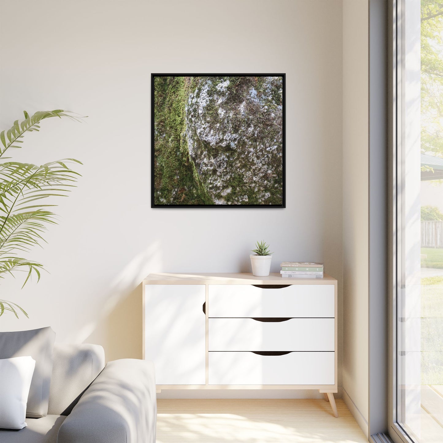 Lichen Landscape - Unique Stretched Canvas Wall Art