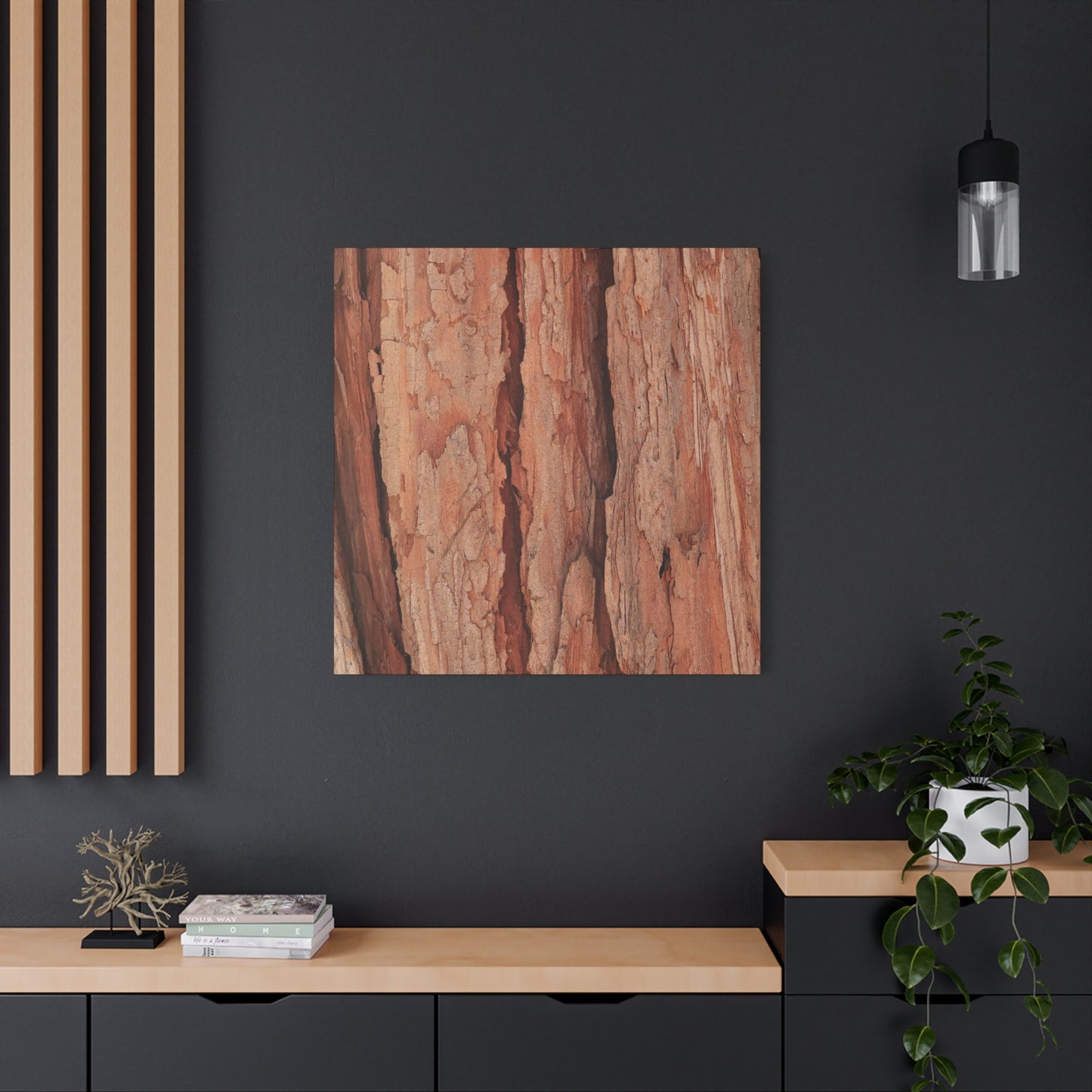 Bark Layers of Time - Unique Frameless Canvas Wall Art