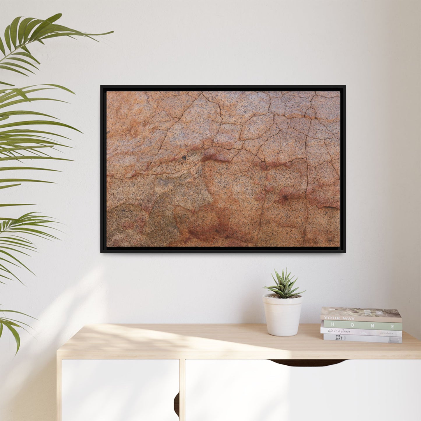 Russet Fissures - Unique Stretched Canvas Wall Art