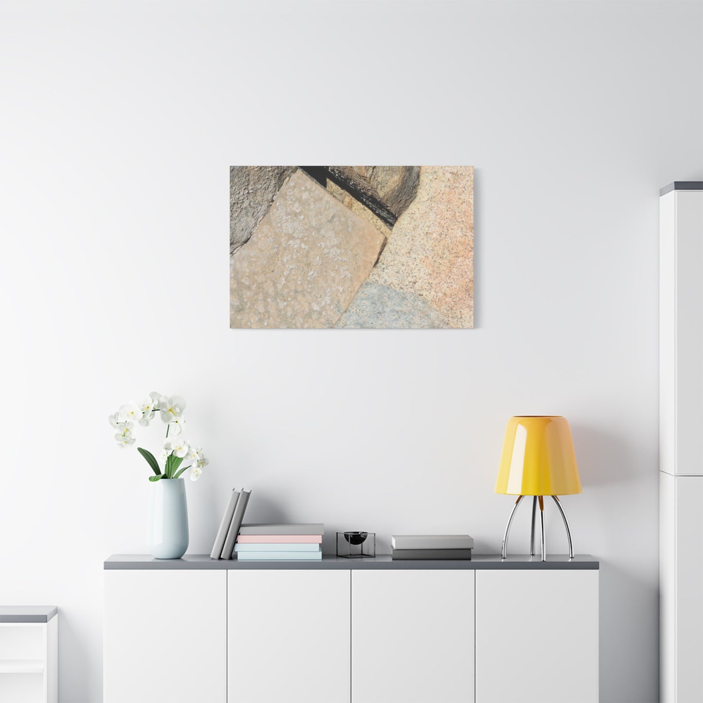 Stone Fragments - Unique Frameless Canvas Wall Art