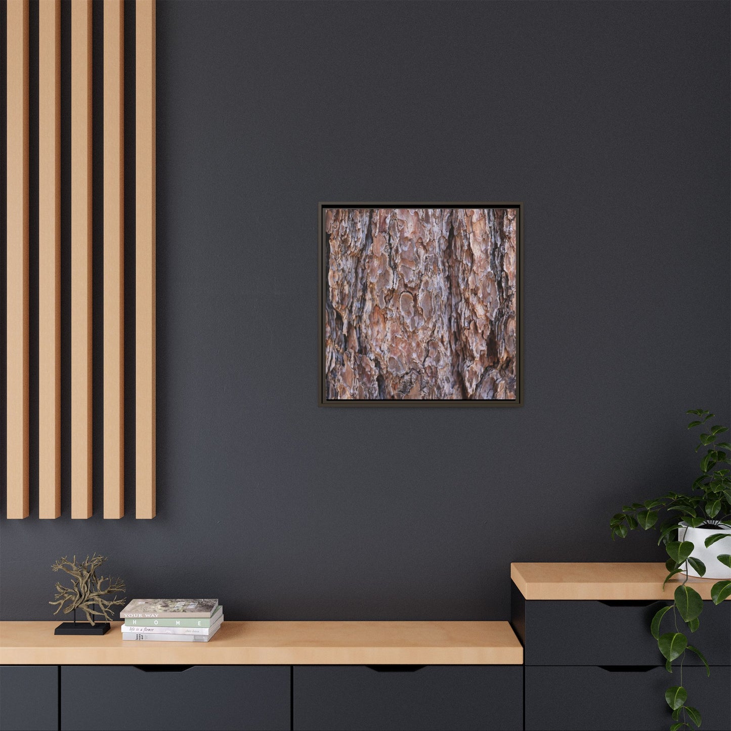 Woody Layers - Unique Stretched Canvas Wall Art