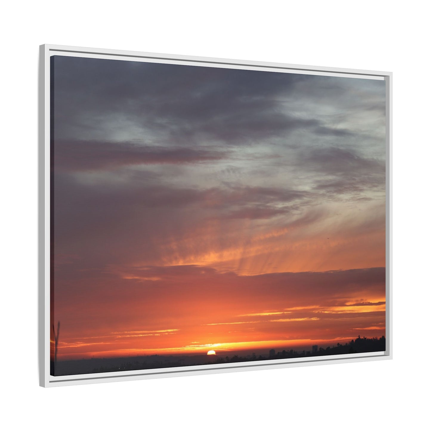 Fiery Horizon - Unique Stretched Canvas Wall Art